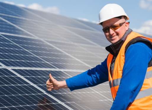 Solar panel array on a residential home roof